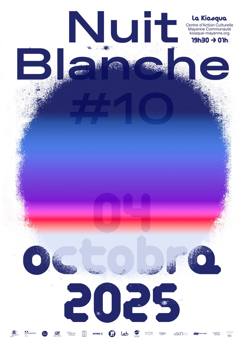 affiche de Nuit Blanche Mayenne